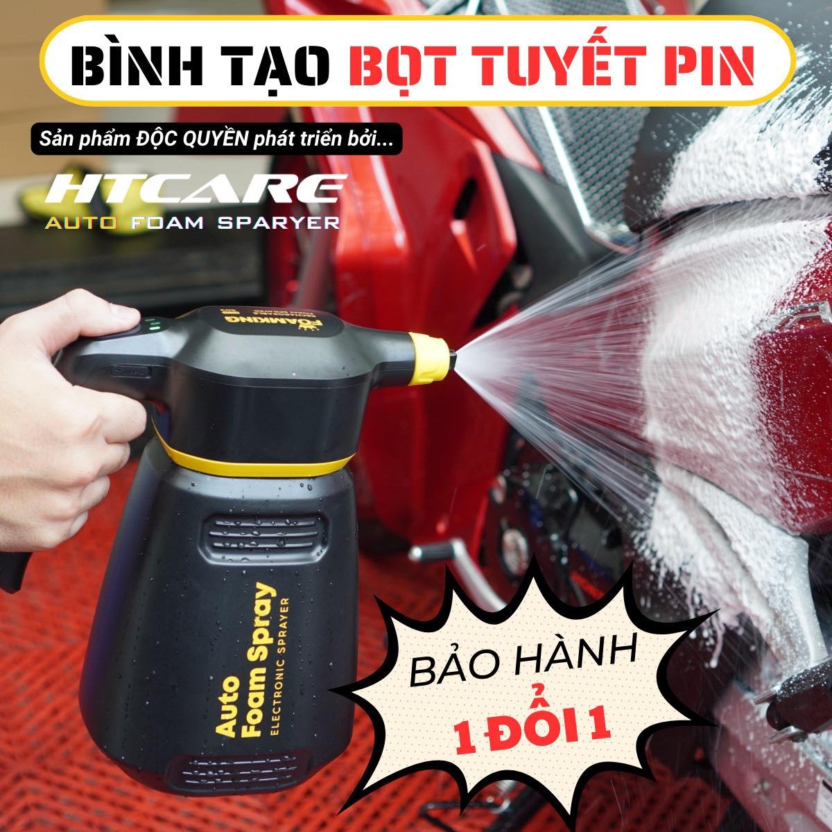 Bình Xịt Bọt Tuyết Sử Dụng Pin 