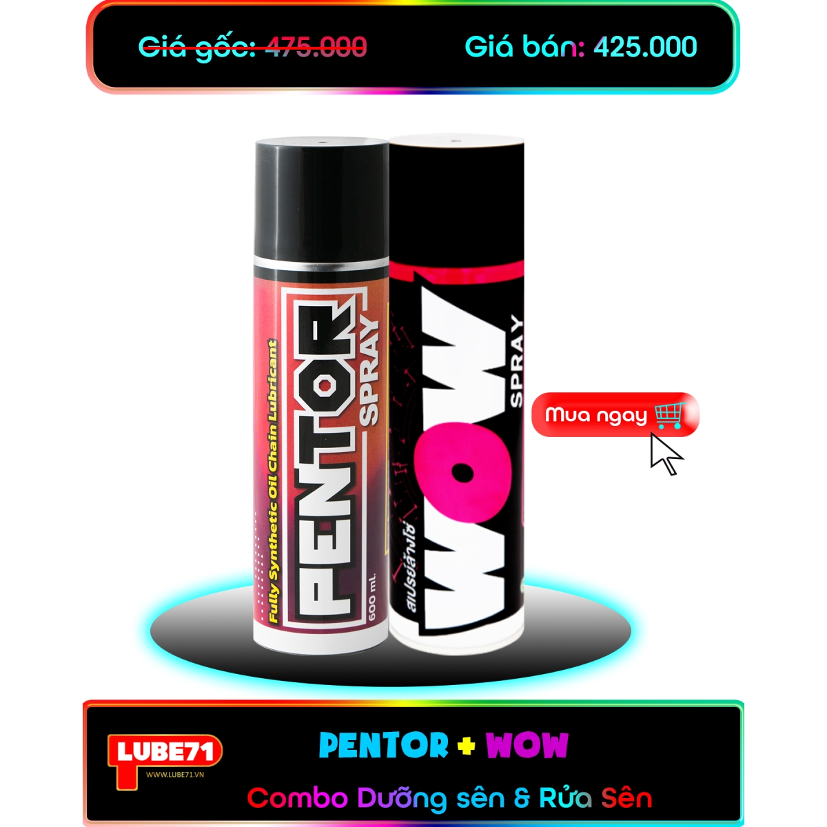 COMBO PENTOR + WOW - Dưỡng và Rửa sên hàng đầu Việt Nam 