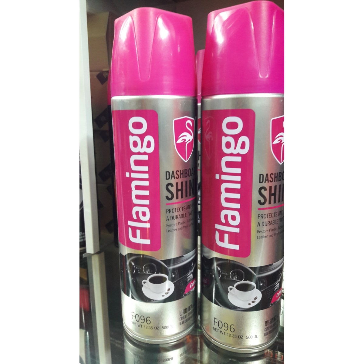 DASHBOARD SHINE F096 PHỤC HỒI NHỰA NHÁM MÙI CÀ PHÊ - CHAI TO 500ml