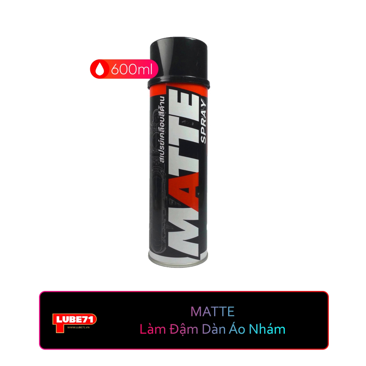 MATTE - Chai Xịt Bóng Xe Nước Sơn Mờ / Nhám