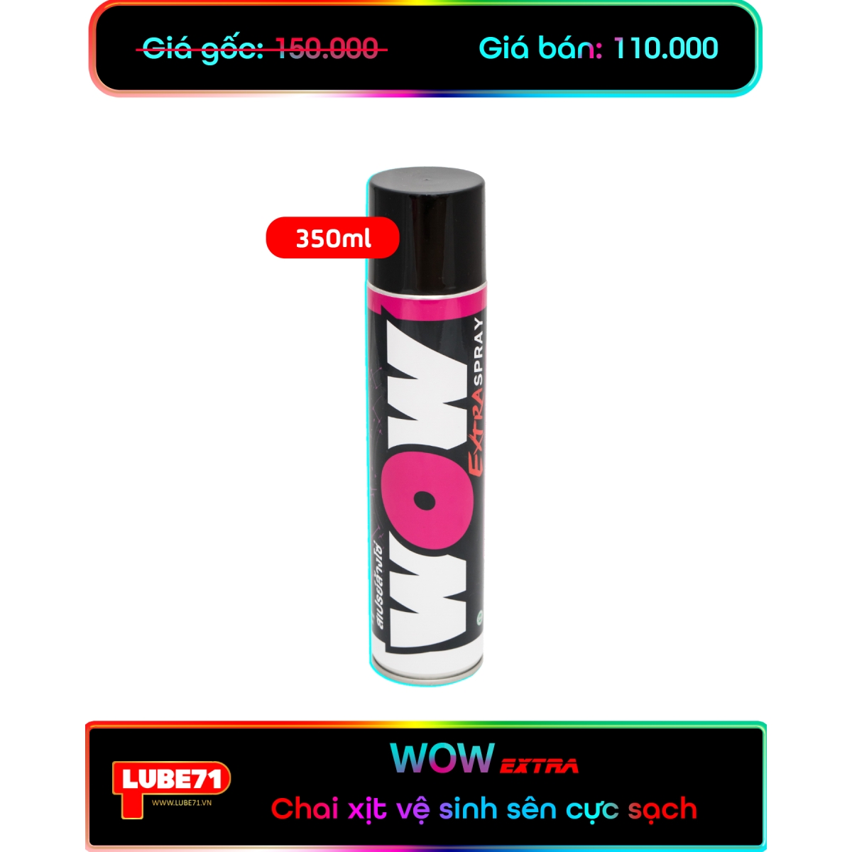 WOW EXTRA -CHAI VỆ SINH SÊN SIÊU TIỆN LỢI