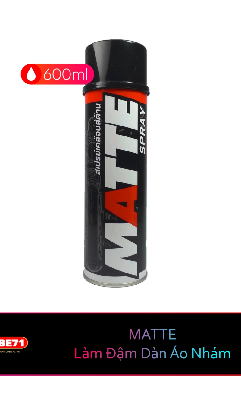 MATTE - Chai Xịt Bóng Xe Nước Sơn Mờ / Nhám